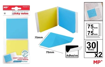 Karteczki samoprzylepne przezrocz 75x75mm 2x30szt - MP Main Paper