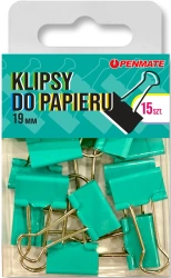 Klipsy do papieru Penmate Turkusowy 19 mm TT8323