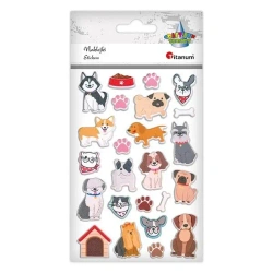 Naklejki wypukłe psy 24szt - Titanum