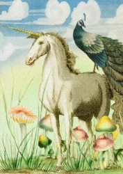 Karnet B6 z kopertą Jednorożec i paw - Madame Treacle