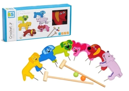 BS toys drewniany zestaw do gry krykieta zwierzęta - Pro Kids