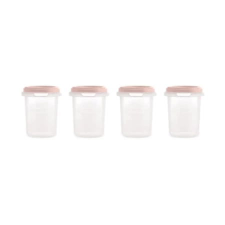 Pojemniki na żywność hermetycznie zamykane Dolce 4x250 ml - cukierkowe