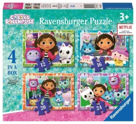 Puzzle dla dzieci 4w1 Koci Domek Gabi - Ravensburger