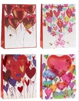 Torebka prezentowa 26x32x10cm mix ROZETTE