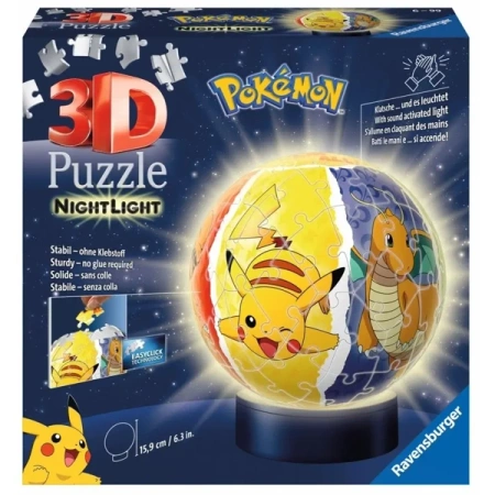 Puzzle 3D 72 Świecąca kula Pokemon - Ravensburger