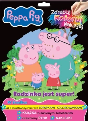 Peppa Pig. Zdrapuj, koloruj, naklejaj - praca zbiorowa