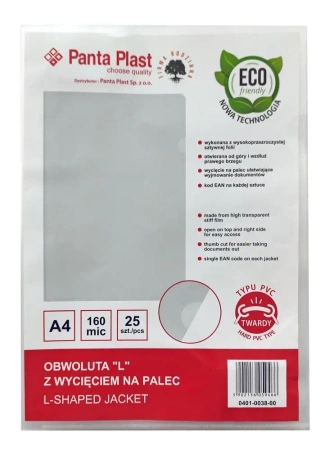 Obwoluta L PVC (25szt) - Panta Plast