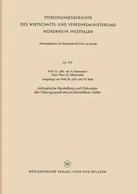 Lichtoptische Herstellung und Diskussion der Faltungsquadrate parakristalliner Gitter - Rolf Hosemann