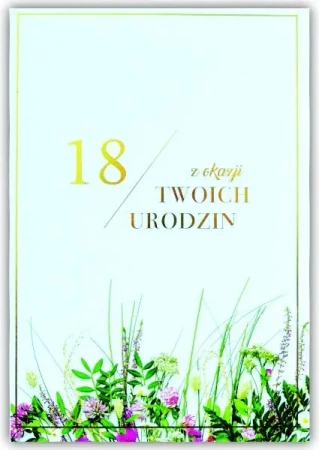 Kartka okolicznościowa Urodziny 18 - Trend