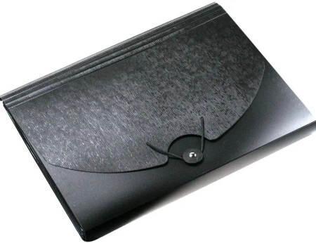 Teczka A4 z gumką 13 przegródek czarna - Titanum