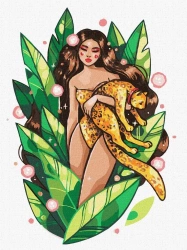 Malowanie po numerach - Drapieżna piękność 30x40cm - Ideyka