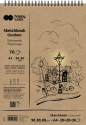 Szkicownik na spirali A4/80K Plenerowy HAPPY COLOR - GDD