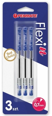 Długopis Flexi N niebieski 3szt PENMATE