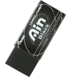 Gumka ołówkowa w czarnym kolorze AIN Black ZEAH06 - PENTEL