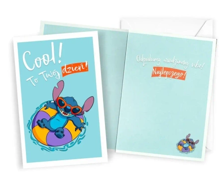 Karnet Urodziny Stitch - Kukartka