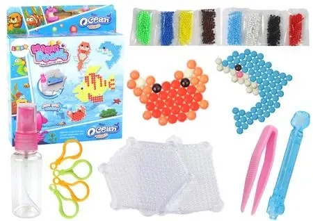 Zestaw koralików wodnych DIY zwierzęta 8 kolorów - Leantoys