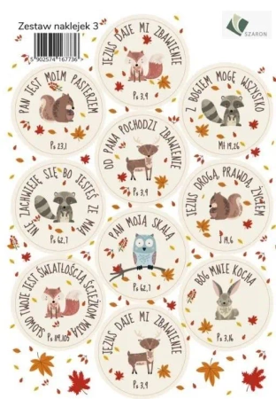 Zestaw naklejek - zwierzątka - Szaron