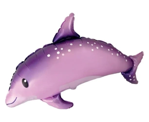 Balon foliowy 61cm Słodki Delfin różowy - Godan