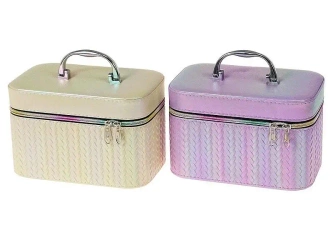 Kuferek M z lusterkiem na zamek 21x14x13cm MIX - ADAR