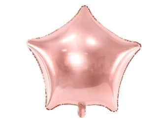 Balon foliowy Gwiazdka 48cm różowe złoto - PartyDeco