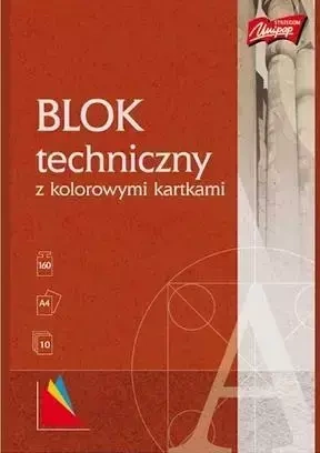 Blok techniczny A4/10K kolorowy MIX (10szt) - UNIPAP