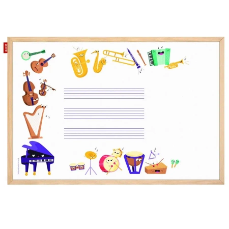 Tablica edukacyjna MEMOBE Music adventure!  60x40 cm
