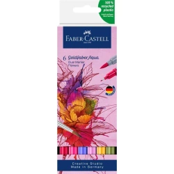 Pisak akwarelowy Goldfaber Aqua flowers 6szt - Faber Castell