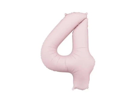 Balon foliowy cyfra 4 86cm jasny różowy - PartyDeco