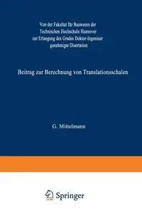 Beitrag zur Berechnung von Translationsschalen - Mittelmann Goswin