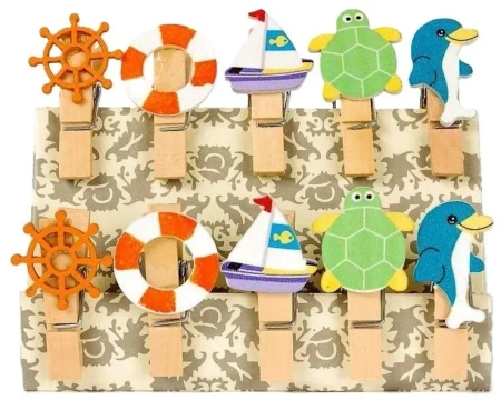 Klamerki ozdobne Shapes 11 - Delfin żółw morze - Fandy