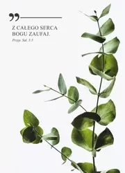 Karnet - Z całego serca Bogu zaufaj - gałązka - Koinonia