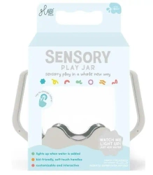Słoik sensoryczny do napełnienia wodą szary - Glo Pals