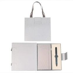 Długopis + notes Tytan premium granat - Cresco