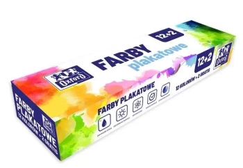 Farby plakatowe Oxford 12+2 kolory 20ml
