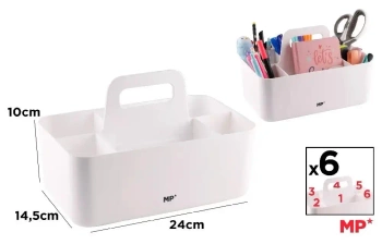 Organizer na biurko z uchwytem biały - MP Main Paper