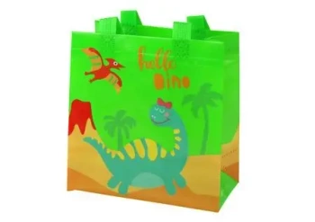 Torba prezentowa Dinozaur zielona 23x21,5x11cm - Leantoys