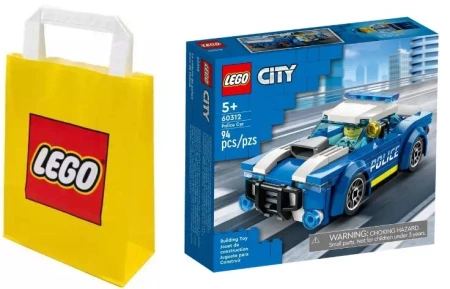 LEGO CITY - RADIOWÓZ 60312 + TORBA PAPIEROWA PREZENTOWA - LEGO