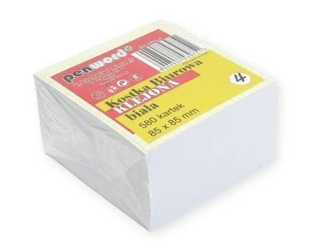 Kostka biurowa biała 85x85x50mm 580K - Penword