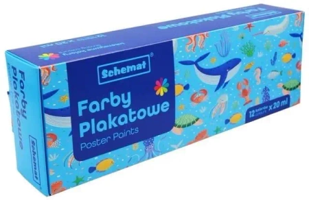 Farby plakatowe 20ml 12 kolorów - Schemat