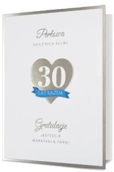 Karnet B6 Rocznica ślubu Perłowa HM200-2529 - Pan Dragon