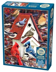 Puzzle 500 Zimowy domek dla ptaków 112652 - Cobble Hill