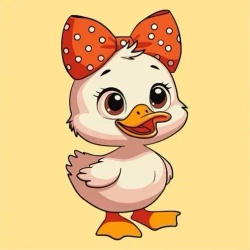 Malowanie po numerach - Kaczka 25x25cm - Qbee