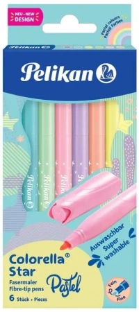 Flamastry Colorella Pastell 6 kolorów - PELIKAN