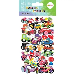 Naklejki 3D Puffy Vehicles 10x20cm HAPPY COLOR - GDD