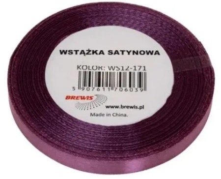 Wstążka satynowa śliwkowa 38mm x 32m - Brewis