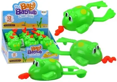 Zabawka do kąpieli nakręcana żaba zielona - Leantoys