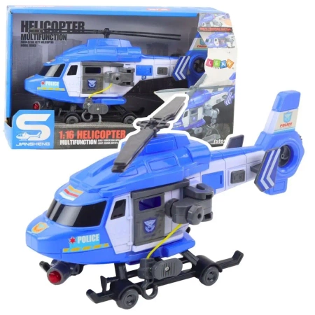 Helikopter policyjny akcesoria światło dżwięk 1:16 - Leantoys