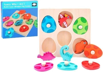 Drewniana układanka jaja dinozaurów - Pro-Kids