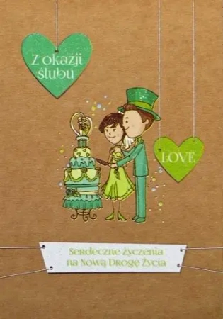 Kartka okolicznościowa eko Ślub TS48 - Trend