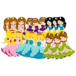 Naklejki z pianki księżniczki 18szt - Brewis